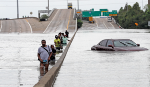Hurricane flooded highway
